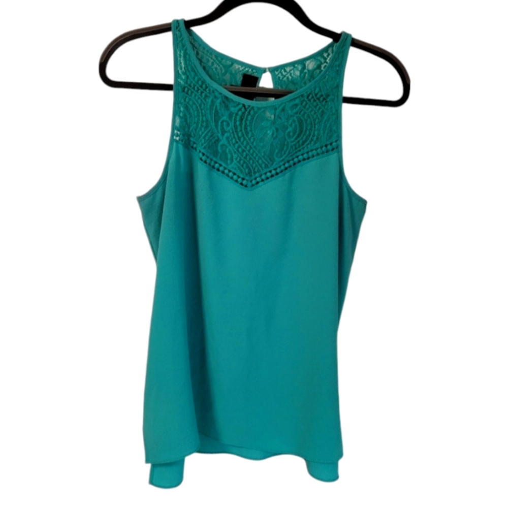 Aqua Sleeveless Blouse